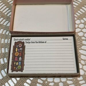 VINTAGE 70s HERES WHATS COOKING 3X5” BLANK RECIPE CARDS (33 TOTAL)